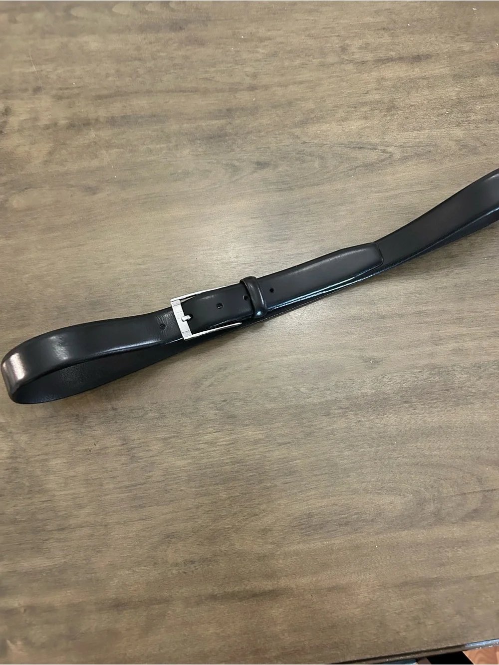 Classic Black Leather Men's Belt
